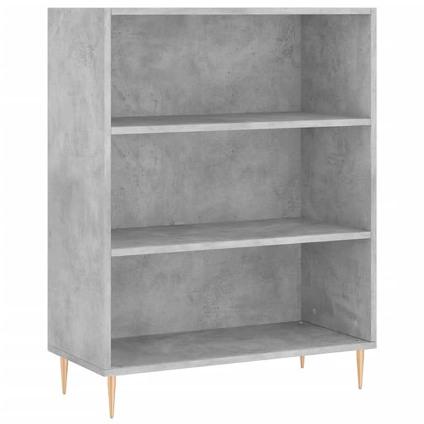 vidaXL Highboard betonggrå 69,5x34x180 cm konstruert tre