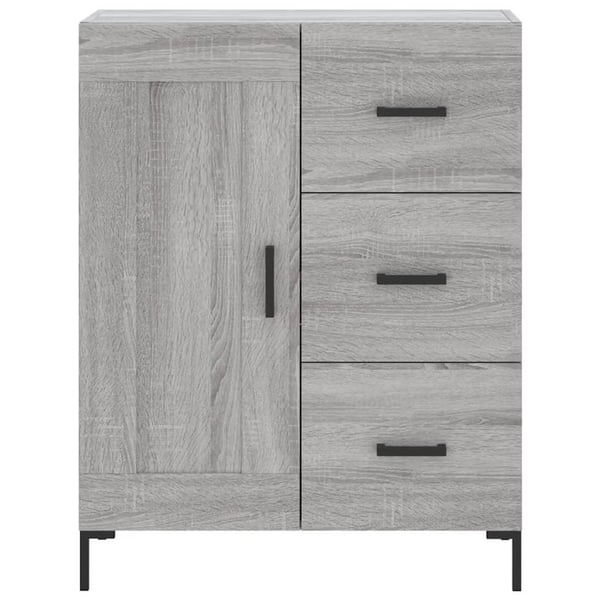vidaXL Kaappi harmaa Sonoma 69,5x34x180 cm tekninen puu
