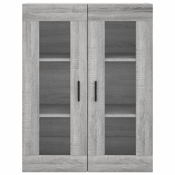 vidaXL Kaappi harmaa Sonoma 69,5x34x180 cm tekninen puu