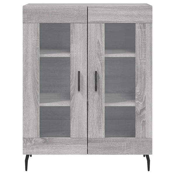 vidaXL Kaappi harmaa Sonoma 69,5x34x180 cm tekninen puu