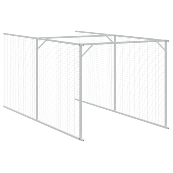 vidaXL Hundehus med tak antrasitt 117x1017x123 cm galvanisert stål