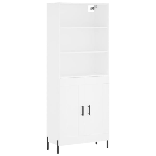 vidaXL Highboard hvit 69,5x34x180 cm konstruert tre