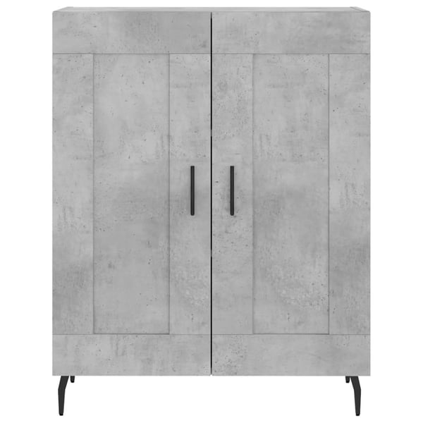 vidaXL Highboard betonggrå 69,5x34x180 cm konstruert tre