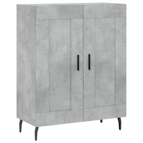 vidaXL Highboard betonggrå 69,5x34x180 cm konstruert tre