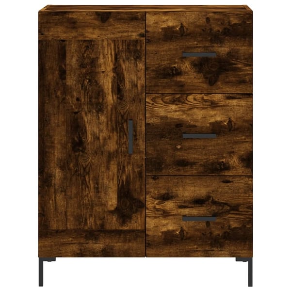 vidaXL Highboard røkt eik 69,5x34x180 cm konstruert tre