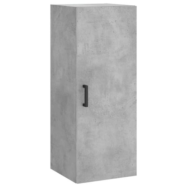 vidaXL Kaappi betoninharmaa 34,5x34x180 cm tekninen puu