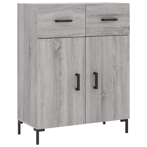 vidaXL Highboard grå sonoma 69,5x34x180 cm konstruert tre