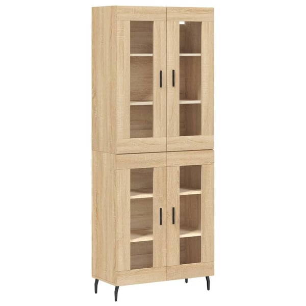vidaXL højskab 69,5x34x180 cm konstrueret træ sonoma-eg