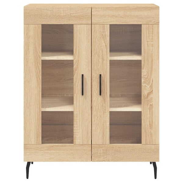 vidaXL højskab 69,5x34x180 cm konstrueret træ sonoma-eg