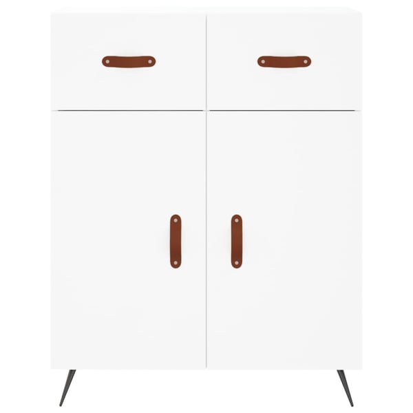 vidaXL Highboard hvit 69,5x34x180 cm konstruert tre