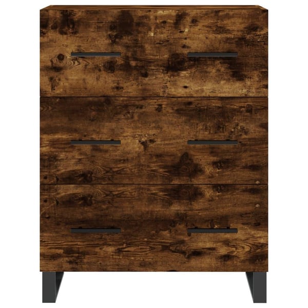 vidaXL Highboard røkt eik 69,5x34x180 cm konstruert tre