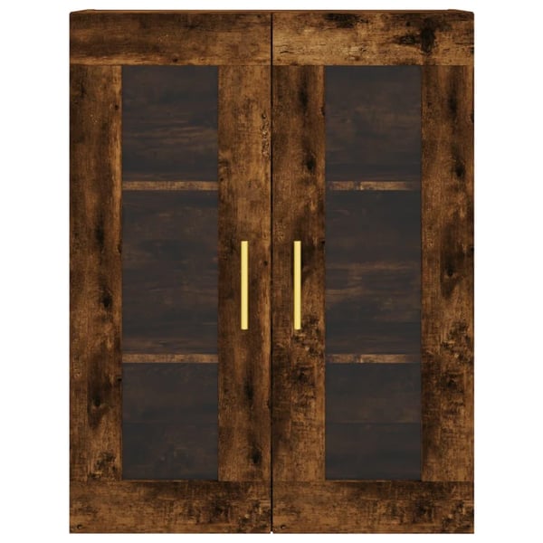 vidaXL Highboard røkt eik 69,5x34x180 cm konstruert tre