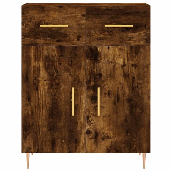 vidaXL Highboard røkt eik 69,5x34x180 cm konstruert tre