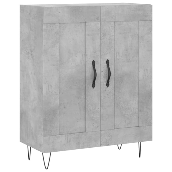 vidaXL Highboard betonggrå 69,5x34x180 cm konstruert tre