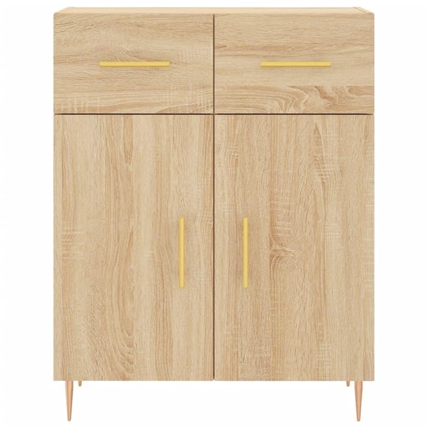 vidaXL højskab 69,5x34x180 cm konstrueret træ sonoma-eg