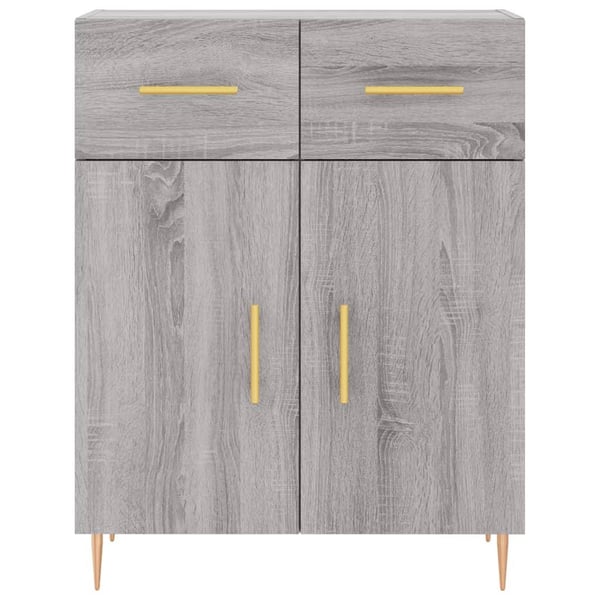 vidaXL Highboard grå sonoma 69,5x34x180 cm konstruert tre
