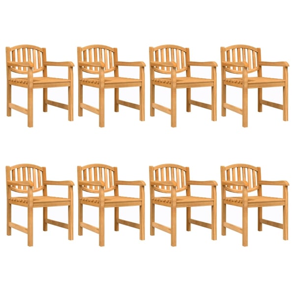 vidaXL havestole 8 stk. 58x59x88 cm massivt teaktræ