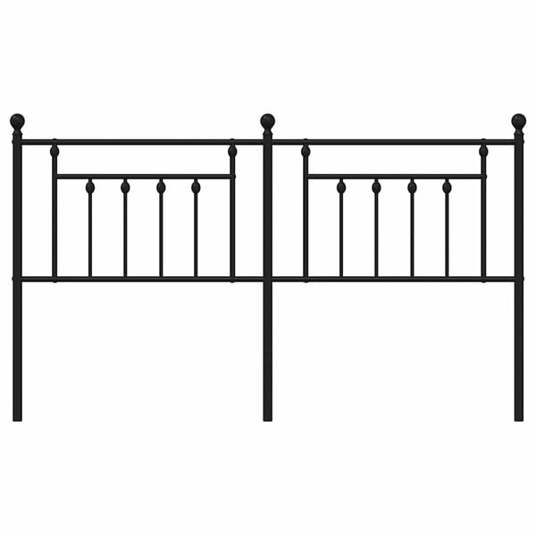 vidaXL Utskiftbar sengegavl i metall svart 160 cm