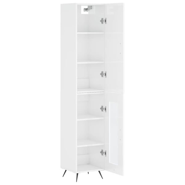 vidaXL skab 34,5x34x180 cm konstrueret træ hvid højglans