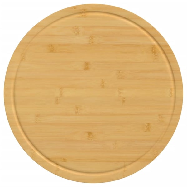vidaXL Skjærebrett 6 stk Ø30x1,5 cm bambus