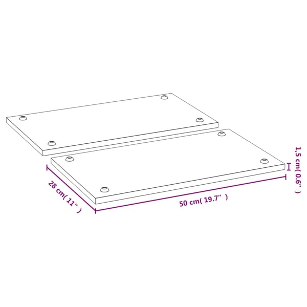 vidaXL Komfyrdeksler 2 stk 50x28x1,5 cm bambus