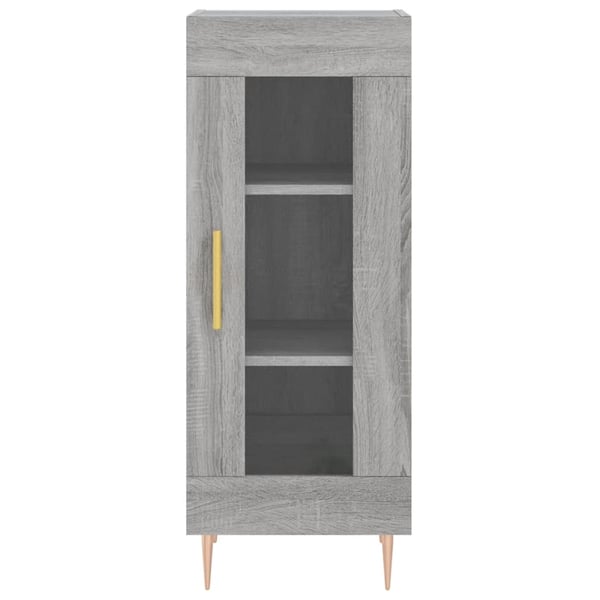 vidaXL Highboard grå sonoma 34,5x34x180 cm konstruert tre