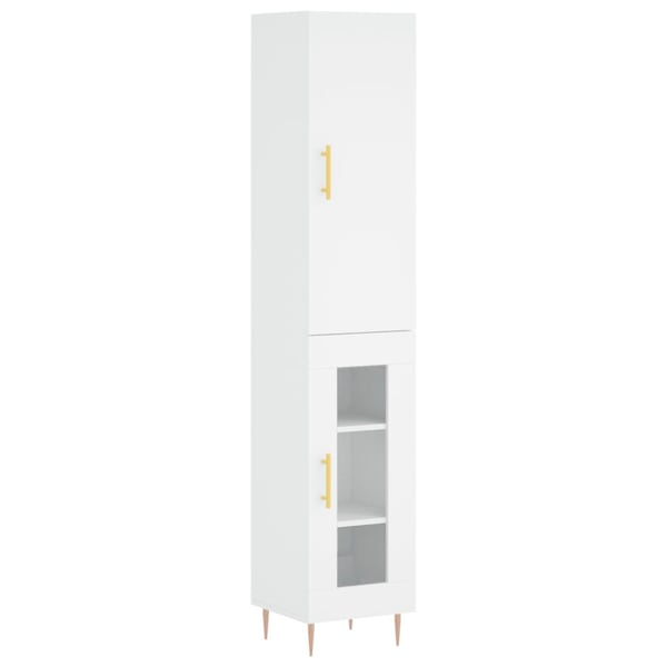 vidaXL skab 34,5x34x180 cm konstrueret træ hvid