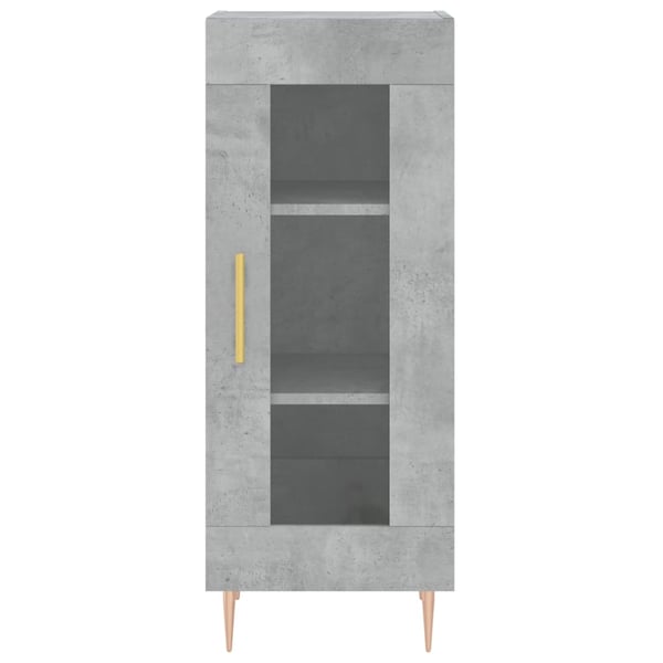 vidaXL Highboard betonggrå 34,5x34x180 cm konstruert tre