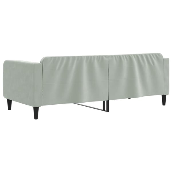 vidaXL daybed 90x200 cm velour lysegrå