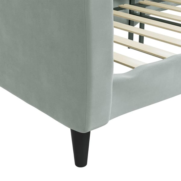vidaXL daybed 90x200 cm velour lysegrå