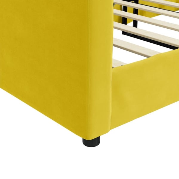 vidaXL daybed 100x200 cm velour gul