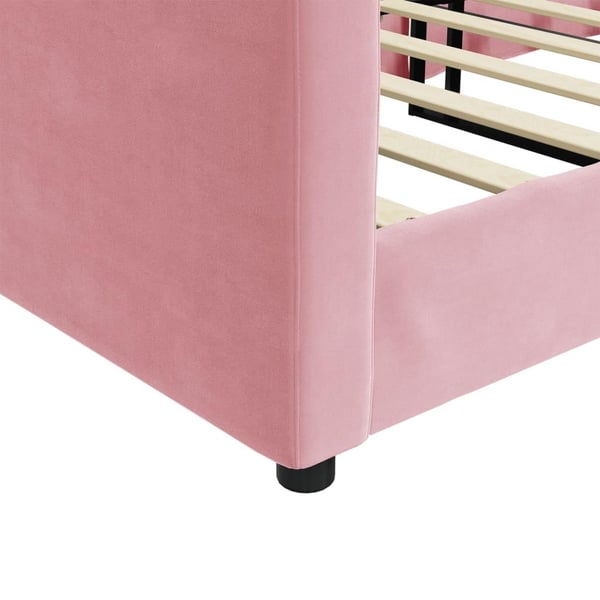 vidaXL daybed 90x200 cm velour pink