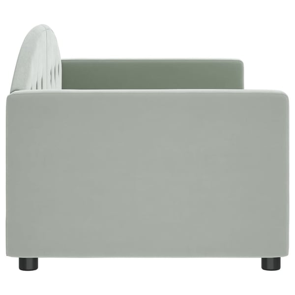 vidaXL daybed 80x200 cm velour lysegrå