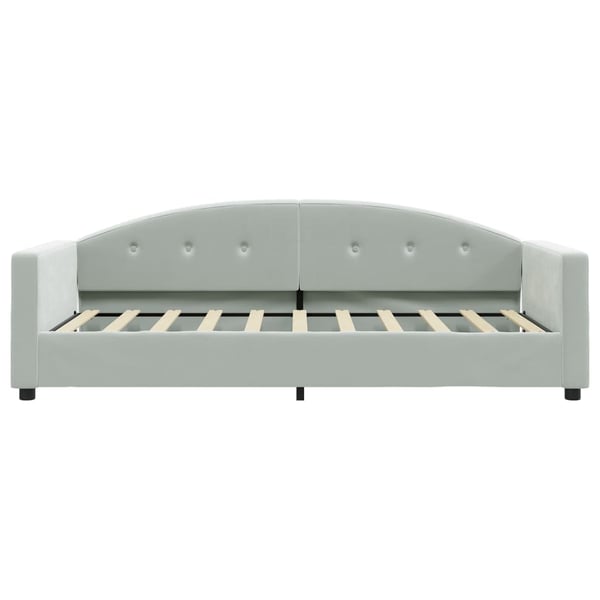 vidaXL daybed 80x200 cm velour lysegrå