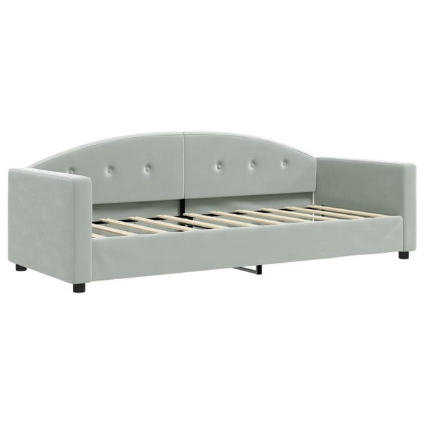 vidaXL daybed 80x200 cm velour lysegrå