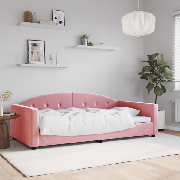 vidaXL daybed 100x200 cm velour pink