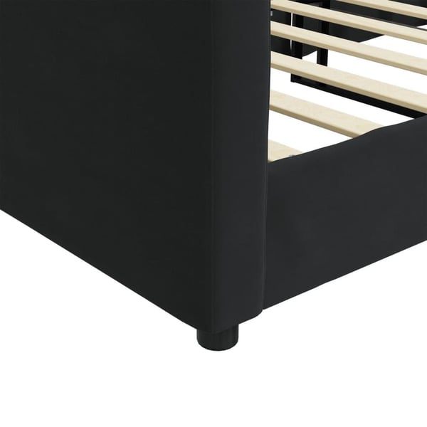 vidaXL Dagbädd svart 80x200 cm sammet