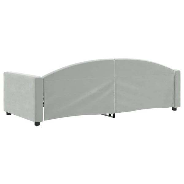 vidaXL daybed 90x190 cm velour lysegrå