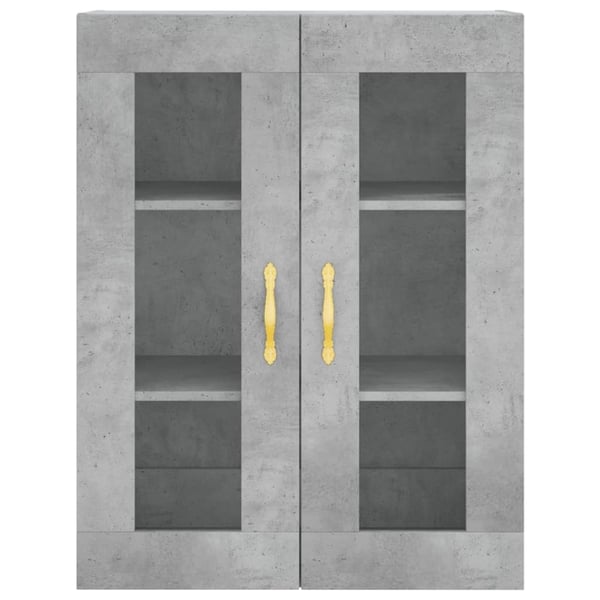 vidaXL Highboard betonggrå 69,5x34x180 cm konstruert tre