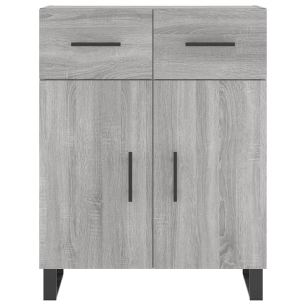 vidaXL Kaappi harmaa Sonoma 69,5x34x180 cm tekninen puu