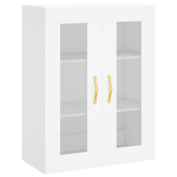 vidaXL Highboard hvit 69,5x34x180 cm konstruert tre