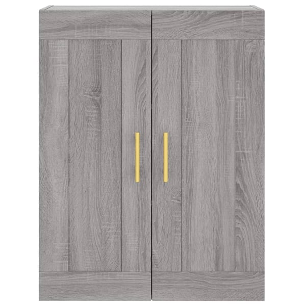 vidaXL Highboard grå sonoma 69,5x34x180 cm konstruert tre