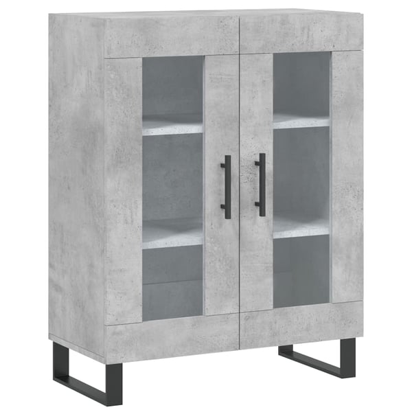 vidaXL Highboard betonggrå 69,5x34x180 cm konstruert tre