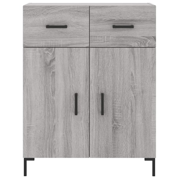 vidaXL Kaappi harmaa Sonoma 69,5x34x180 cm tekninen puu
