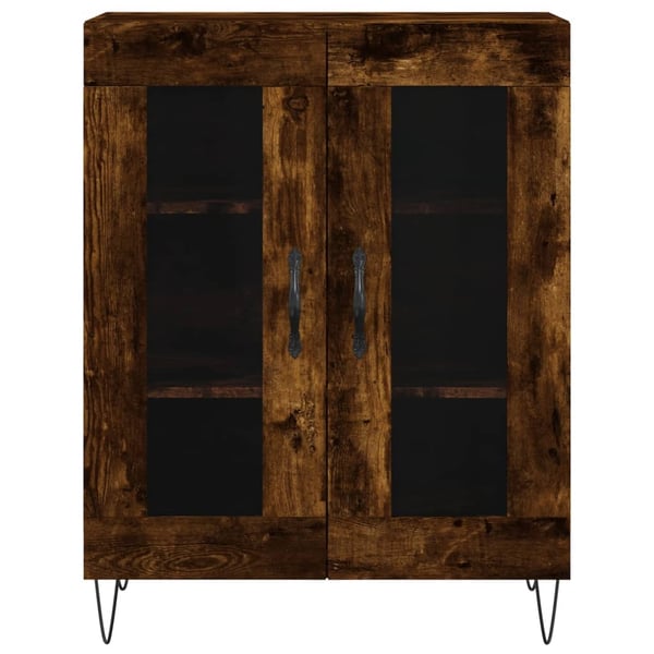vidaXL Highboard røkt eik 69,5x34x180 cm konstruert tre