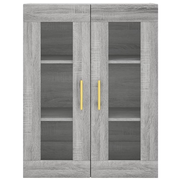 vidaXL Highboard grå sonoma 69,5x34x180 cm konstruert tre