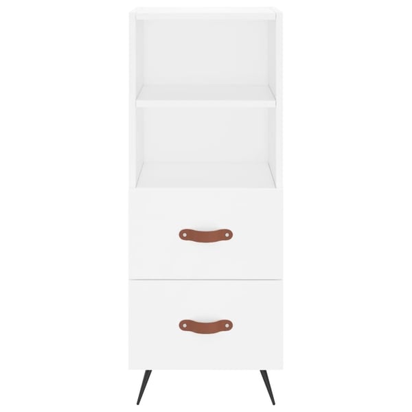 vidaXL Highboard hvit 34,5x34x180 cm konstruert tre