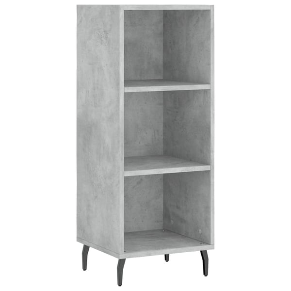 vidaXL Highboard betonggrå 34,5x34x180 cm konstruert tre