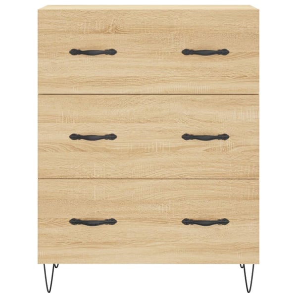 vidaXL Highboard sonoma eik 69,5x34x180 cm konstruert tre