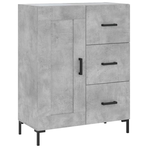 vidaXL Highboard betonggrå 69,5x34x180 cm konstruert tre